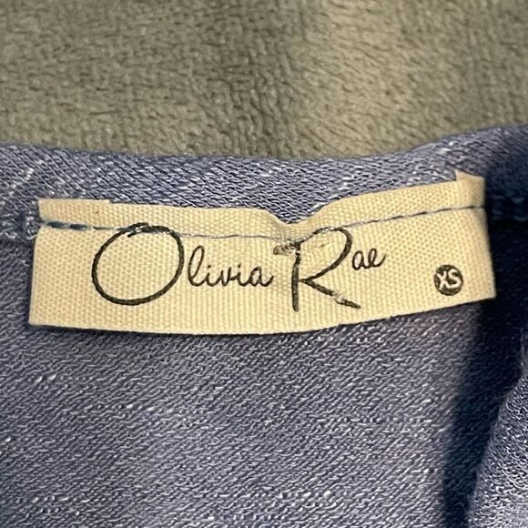 Olivia Rae Mini Dress Periwinkle Blue Fit n Flare Silky Soft Cinched Chest XS - Picture 5 of 6